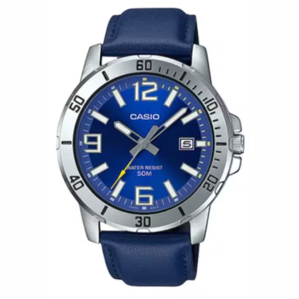 Casio General MTP-VD01L-2BV Blue Leather Band Men Watch